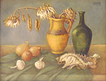 Bożena Cajdler-Gruszkiewicz "SŁONECZNIKI" - 50x65 cm, olej, 2001