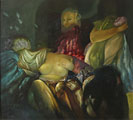 Telemach Pilitsidis - "Tryptyk" (śmierć syreny) - 140 x 110 cm | olej | 1988